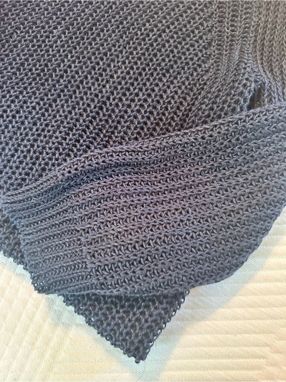 J. Crew Navy Open Knit Pullover
